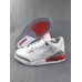 Men Air Jordan 3 Retro White Red Grey